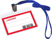 Бейдж 99*66 мм. горизонтальный, на ленте с клипом Бейдж 99*66 мм. горизонтальный, на ленте с клипом