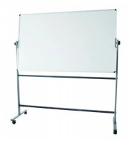Доска магнитно-маркерная  90*120см, алюминиевая рама на роликах, двухсторон.