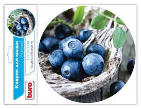 Коврик для мышки круглый  Голубика, 20*20см, резиновый, тканевое покрытие