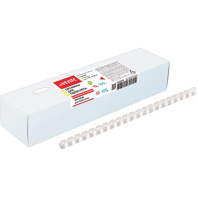 Пружины для переплета пластиковые 10мм, 100шт, белый