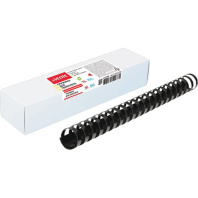 Пружины для переплета пластиковые 19мм, 100шт, черный