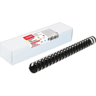 Пружины для переплета пластиковые 25мм, 50шт, черные круглые