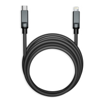Кабель Smartbuy BOLD TYPE C - LIGHTNING для зарядки и передачи данных, черный,3А,TPE,1м,супертолст