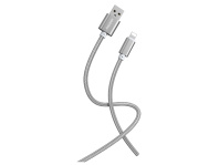 Кабель Smartbuy S02 Lightning для зарядки и передачи данных, серый, 3А, 1м
