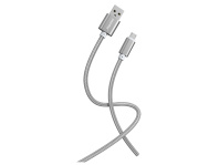 Кабель Smartbuy S02 MicroUSB для зарядки и передачи данных, серый, 3А, 1м