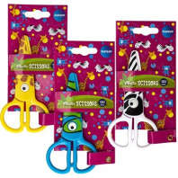 Ножницы детские CENTRUM "Животные" 10,2 cм детские с закругл.концами, с лин., пластик.