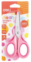 Ножницы детские Deli Neon 13,5мм сталь, цвет ассорти