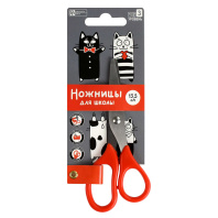 Ножницы детские Феникс+ "Черно-белые коты" 13,5 cм, нерж.сталь