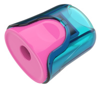 Точилка пласт. 1 отв. с контейнером, ассорти Точилка пласт. 1 отв. с контейнером, ассорти