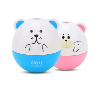 Точилка пласт. 1 отв. Неваляшка, с контейнером, ассорти Точилка пласт. 1 отв. Неваляшка, с контейнером, ассорти