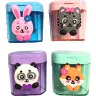 Точилка пласт. 2 отв. с контейнером "100% Cute" в пластик.тубе Точилка пласт. 2 отв. с контейнером "100% Cute" в пластик.тубе