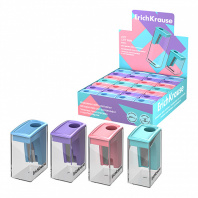 Точилка пласт. с контейнером  1 отв. City Mini, Pastel, ассорти