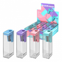 Точилка пласт. с контейнером  1 отв. City, Pastel, ассорти