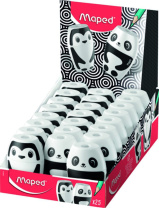 Точилка пласт. с контейнером  1 отв. SHAKKY, ассорти