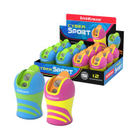 Точилка пласт. с контейнером  2 отв. Cyber Sport, система Total Clean