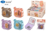 Точилка пласт. с контейнером 2 отв. "Мишка" 5*4,5см