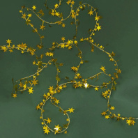 Гирлянда на батарейках  5м 50LED серебро, нить росы, шампань, 3*АА