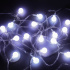 Гирлянда электрическая с насадками 9м 40LED "Шар" прозрачный шнур, вьюн, 220В, белый