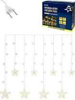 Гирлянда электрическая Штора 2,5*1м 92LED "Звездное небо" 220 В, теплый свет, фигуры