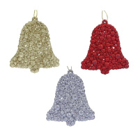 Набор подвесных украшений   3шт, 9см "Колокольчик" пластик