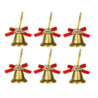 Набор подвесных украшений   6шт, 3,6см "Колокольчики" пластик