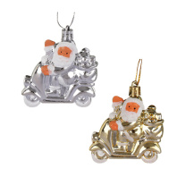 Подвесное украшение  7 см "Деда Мороза на мотоцикле"