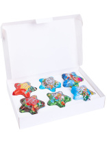 Подвесное украшение  8см "Звездочка" металл, с предсказаниями, ассорти