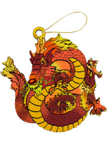 Подвесное украшение  9*11см "Восточный дракон"