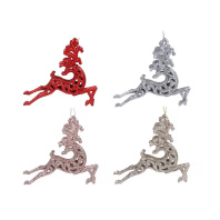 Подвесное украшение 14см "Олень" пластик, ассорти цветов