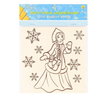 Доска для выжигания 15*15см "Снежная красавица"