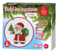 Набор для вышивания крестиком "Дед Мороз" (с пяльцами) 5+
