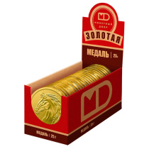 Медаль шоколадная НГ 25гр./ уп.24шт./, с наклейкой