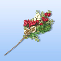 Декоративная веточка 27см "Веточка ели"