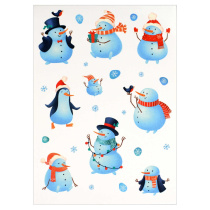 Блокнот А6  40л скоба "Снеговики" кл.