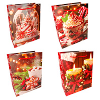 Пакет подар. бум. новогодн. 18*23*10 см 210 гр/м2 "Уют" микс дизайнов