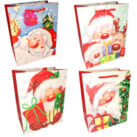 Пакет подар. бум. новогодн. 31*42*12 см 210 гр/м2 "ДедМороз" микс дизайнов