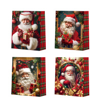 Пакет подар. бум. новогодн. 43*55*15 см 210 гр/м2 "Санта" мик дизайнов