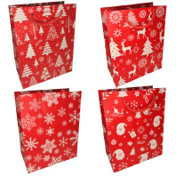 Пакет подар. бум. новогодн. крафт 26*32*10 см 200 гр/м2 "Новогодний"