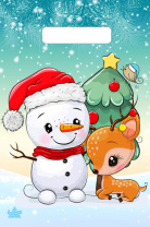 Пакет 25*19см (30мк) с вырубной ручкой "Милый снеговик" ПВД