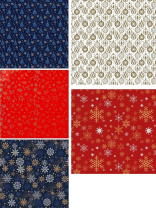 Бумага упаковочная 70*100см  "Новогодняя", ассорти, 5 дизайнов