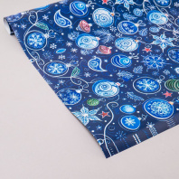 Бумага упаковочная 70*100см "Новогодние игрушки"