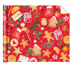 Бумага упаковочная 70*100см "Пряники"