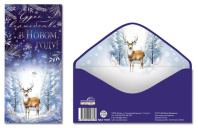 Конверт для денег "Чудес и волшебства в Новом Году!" на склейке, вертик.