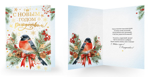 Открытка А5 "С Новым годом и Рождеством!"