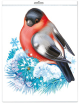 Плакат фигурный 20*30см  "Снегирь"