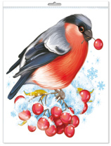 Плакат фигурный 20*30см "Снегирь"