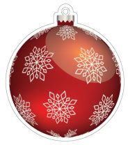 Вырубная фигурка 10*12см "Новогодний шар на елку"