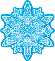 Вырубная фигурка 12*12см "Снежинка"