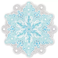 Украшение на скотче  9*9см "Снежинка"