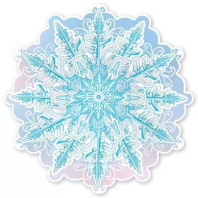 Украшение на скотче  9*9см "Снежинка"